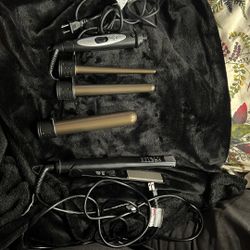 Black Curler Iron / Flat Iron 