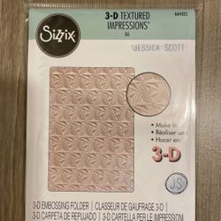 Sizzix 664425 Geometric Lattice 3-D Textured Impressions Embossing Folder