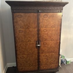 Bar Cabinet With Shelf, Mirror