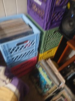 Record crates, foldable