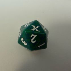 MTG Tenth Edition (10th) Green Spindown D20 Life Counter Die — 2007