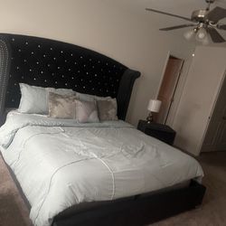 Headboard And Bed Frame And Dresser 