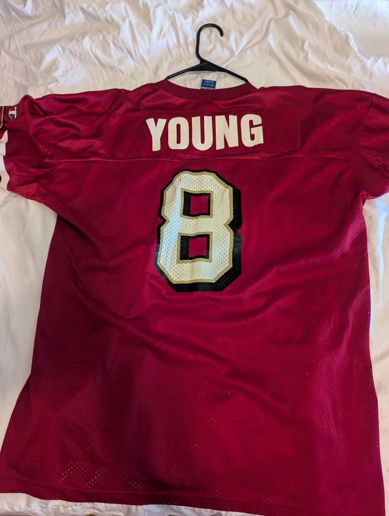 Vintage Steve Young 49ers Jersey Champion 90s Size 48 Large Go Niners!