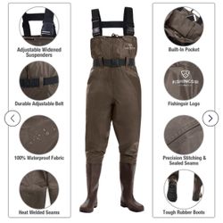 fishing clothes with boot size 11