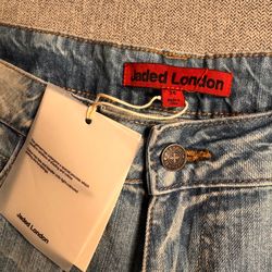 Jaded London (BNWT) Spike Airbrush XL Colossus Jeans (Light Wash) – Men’s W34