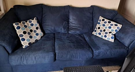 Ashley Furniture Blue Loveseat and Couch
