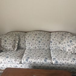 Sofa Sleeper/ Love Seat Set  With Oak Wood 