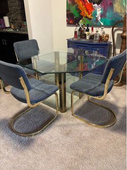 Vintage Leon Pace Dining Table with 3 chairs