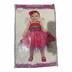 Rainbow Butterfly Girl’s Child’s Halloween Costume. •One Size Fits Up To 24 Months (New) *Dress *Wings.