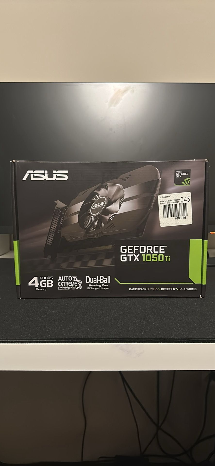 ASUS GTX 1050TI 4GB GDDR5 Single Fan