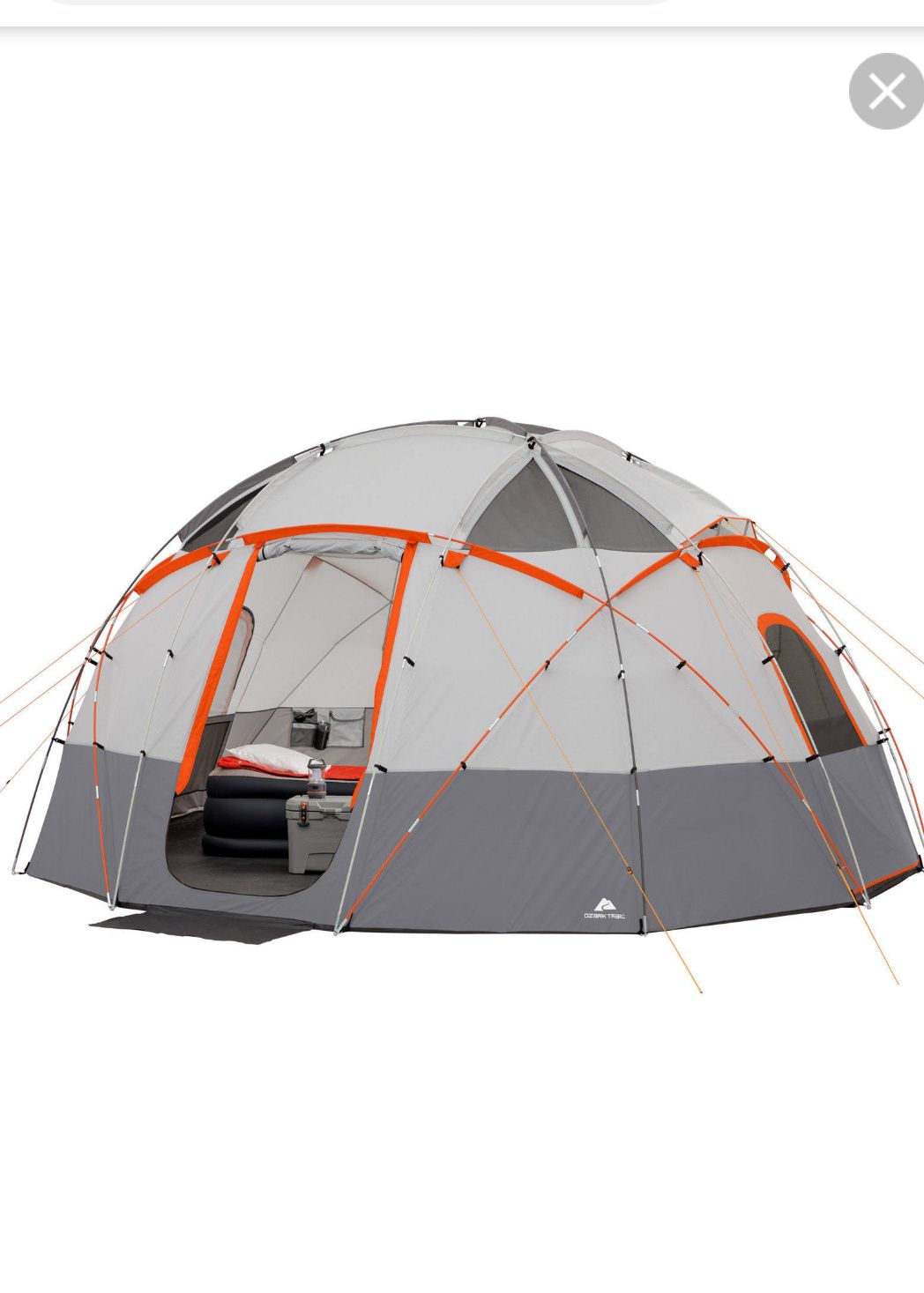 Ozark Trail 12 person Basecamp Tent with Built in LED lights
