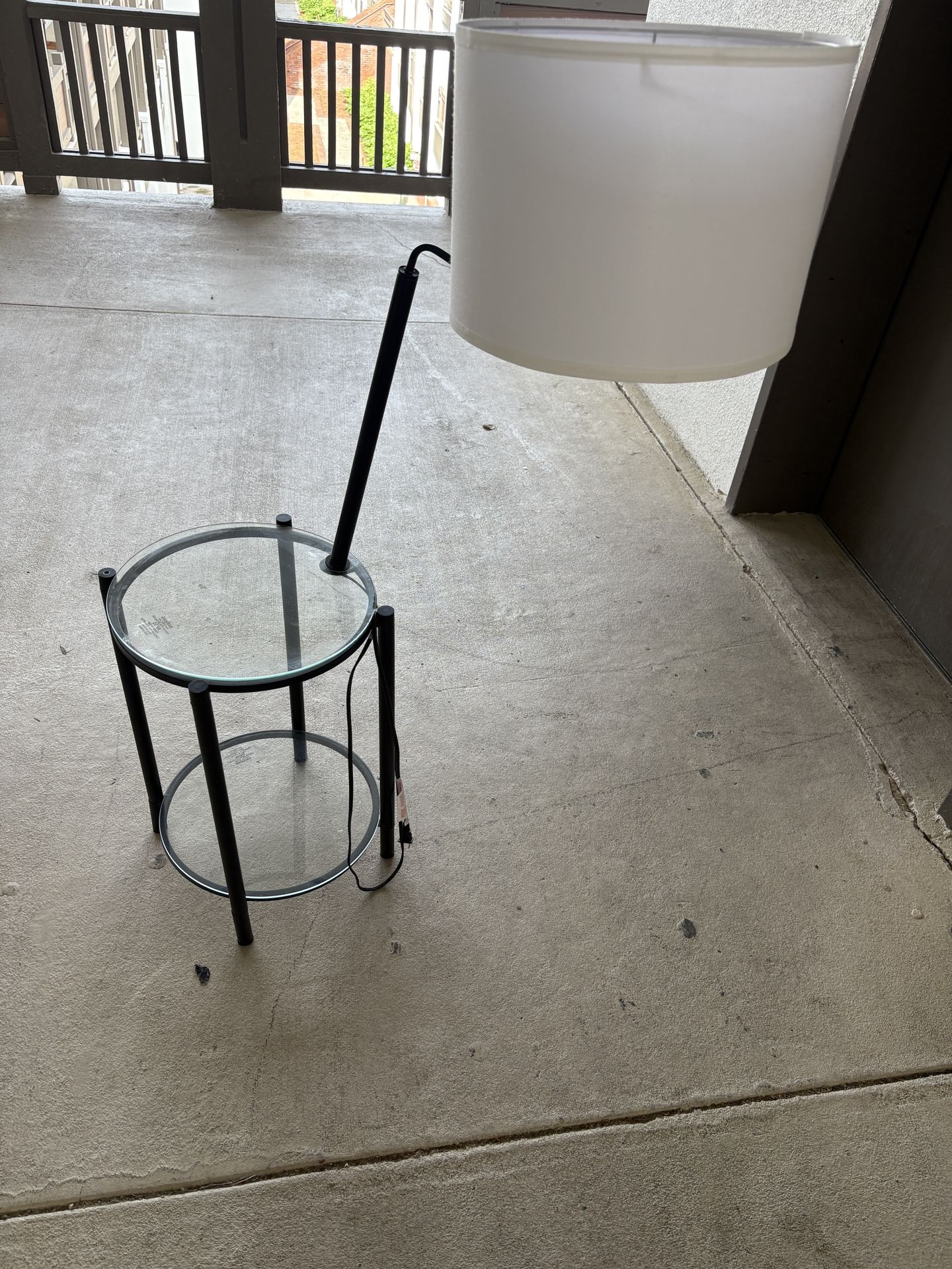 Modern Glass Table With Built In Lamp