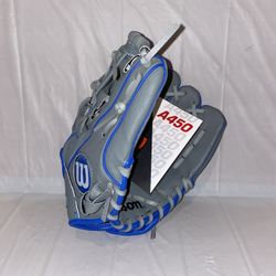 Wilson A450 Baseball Glove Dodger Blue Gray Brand New 