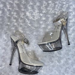 Clear Open Toe Heels