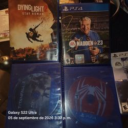 Ps4  .4 games and  1 game  ps5