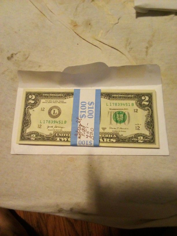 Fifty Two Dollar Bills Stright Run