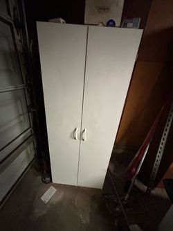 White Two-Door Storage Cabinet