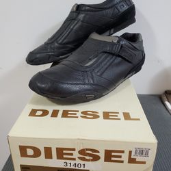 Diesel Keep Fashion Leather Sneakers 11 BLACK