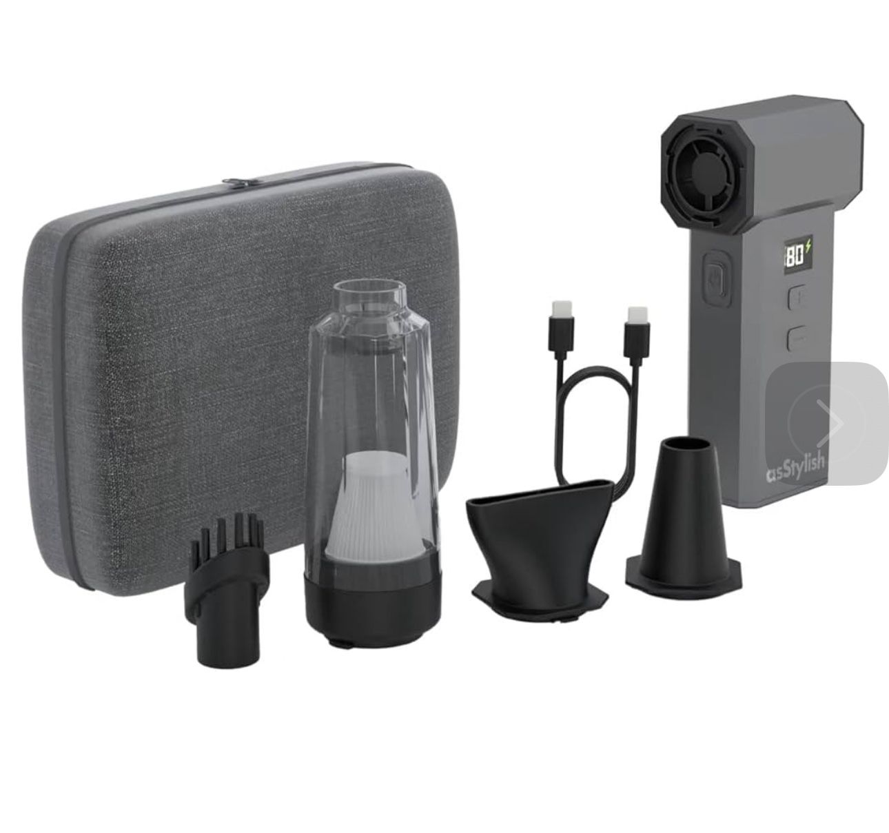Vortex: 130,000RPM 2-in-1 Handheld Turbo Fan, Air Duster & Mini Vacuum | Brushless Power, 100-Speed Control, LED Display
