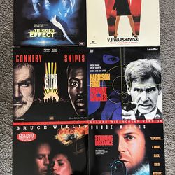 Laserdisc Movies: Striking Distance, Color Of Night, Patriot Games, VI Warshawski, Rising Sun, Trigger Effect
