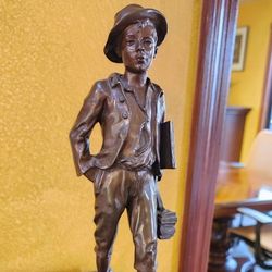 Bronze Sculpture Paperboy