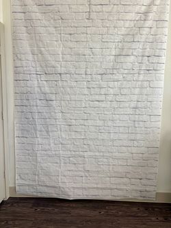 White Brick Backdrop 6x9 Ft Lightweight Fabric