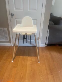 IKEA ANTILOP High chair with tray, white