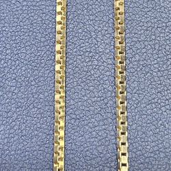 14kt YG Box Necklace. (C-3) 23", 3mm, Semi-Solid. ASK FOR RYAN. #(contact info removed)93
