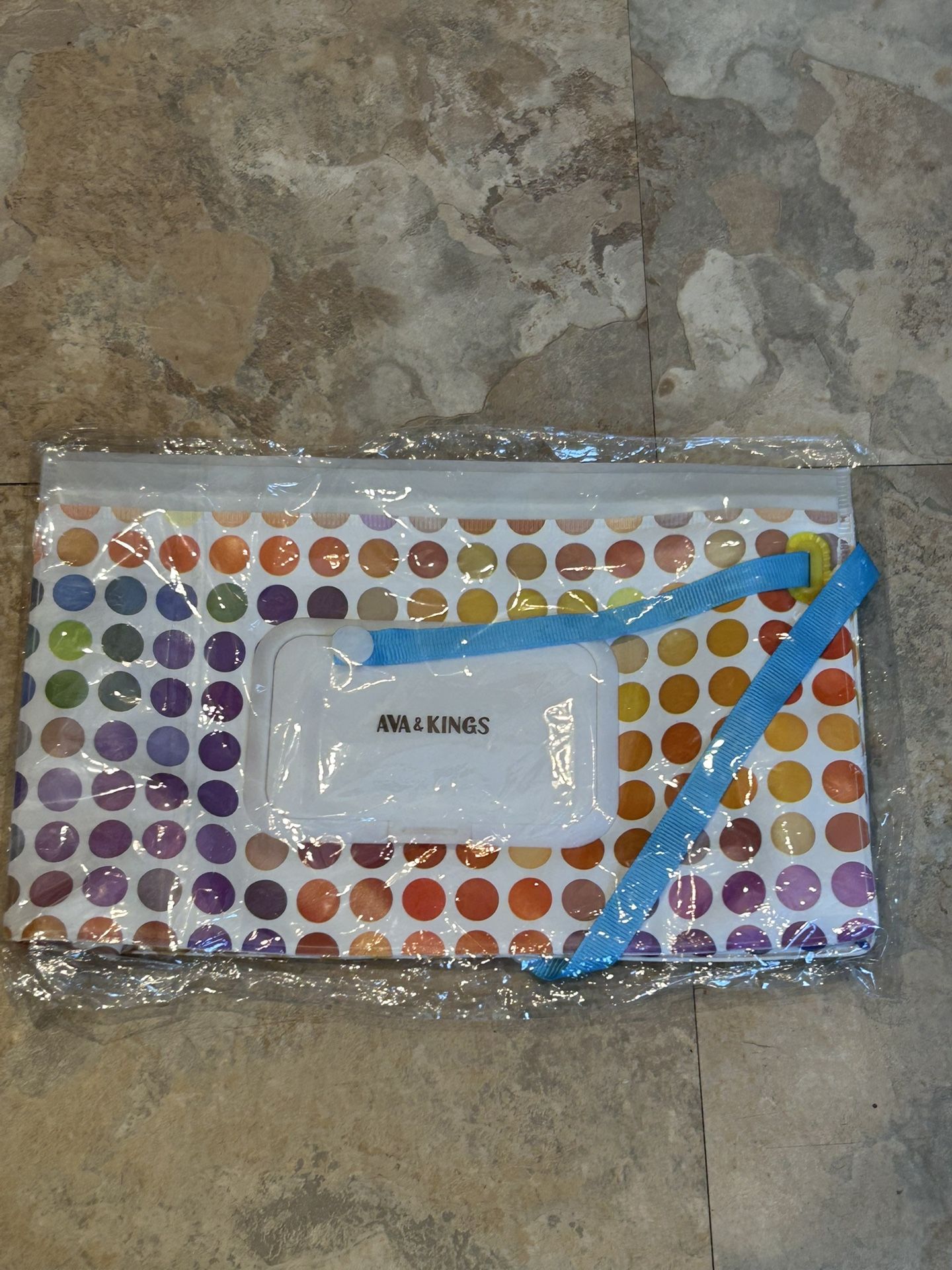 Ava & Kings Colorful Vinyl Baby Wipe Travel Pouch New Sealed