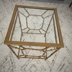 Brass/Glass Side Table