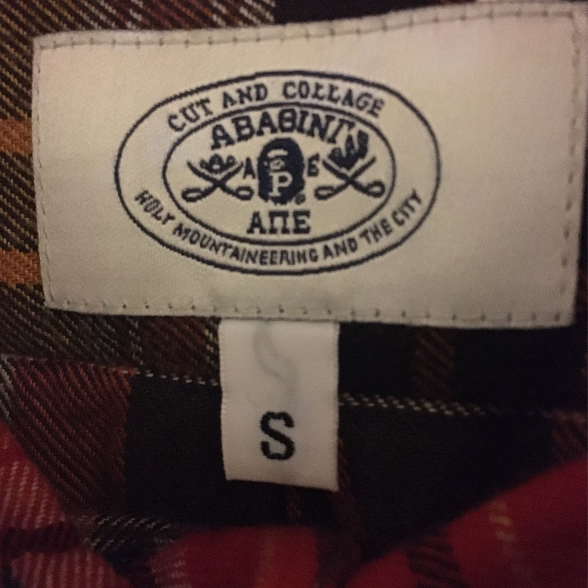 Super Rare Plaid Bape Long sleeve Button Up