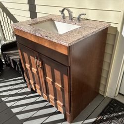 Bathroom Vanity With Sink And Faucet