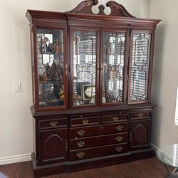 Hutch China Cabinet Buffet  with electric lights Shelf Lights