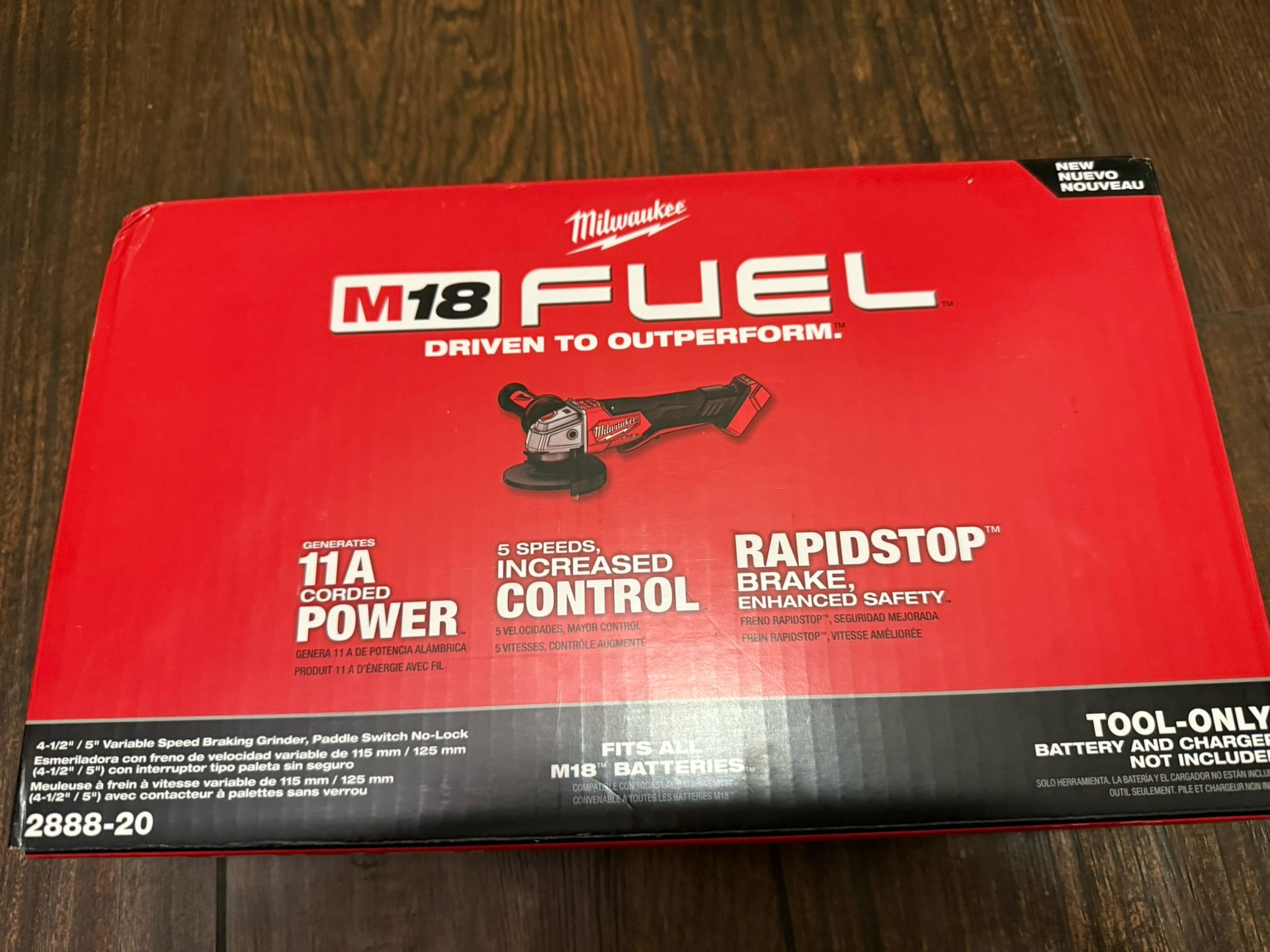Milwaukee M18 Fuel Variable Speed 4 1/2-5 Inch Grinder Brand New Tool Only 2888-20