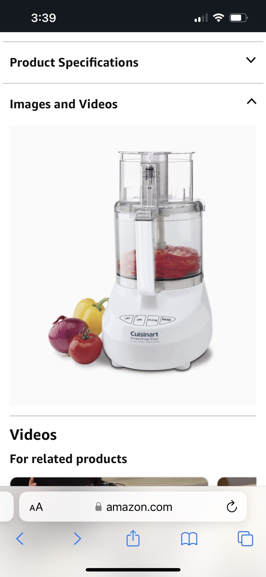 Cuisinart Prep 11 Plus 11Cup Food Processor mixer. for Sale in