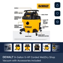 Dewalt 9 Gal Shop Vac