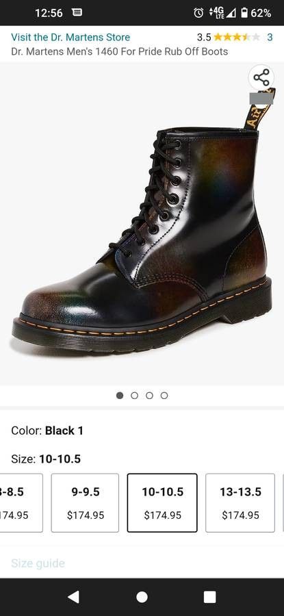 Dr Marten Rainbow For Pride Rub Off Boots