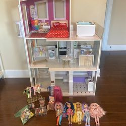 Rainbow High Dollhouse, 5 Dolls, Extra Clothes, Accessories & Lots More!