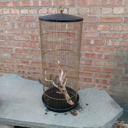 29" Vintage Metal Bird Cage 🐦 