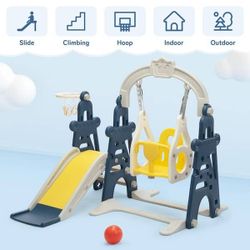 Slide and swing set , Blue, NEW 
