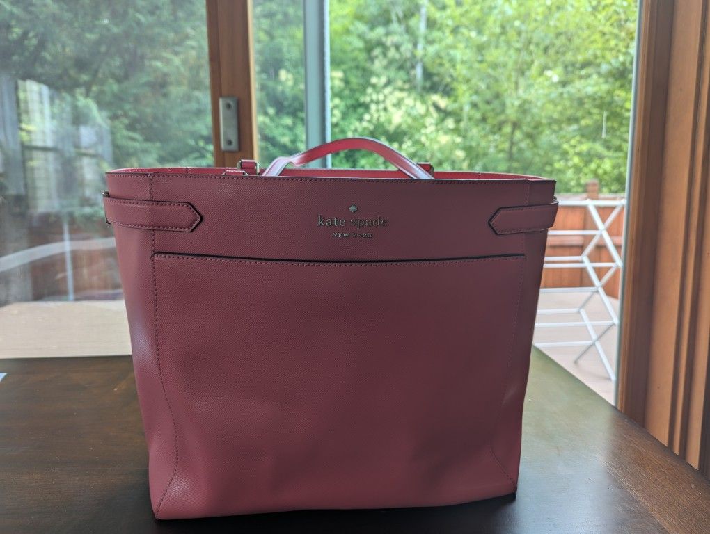 Kate Spade Staci Laptop Tote Large Women's Handbag Garden Pink