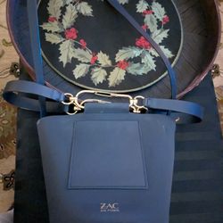 ZAC POSEN designer Crossbody Navy Bag