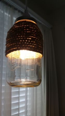 Mason jar lamp