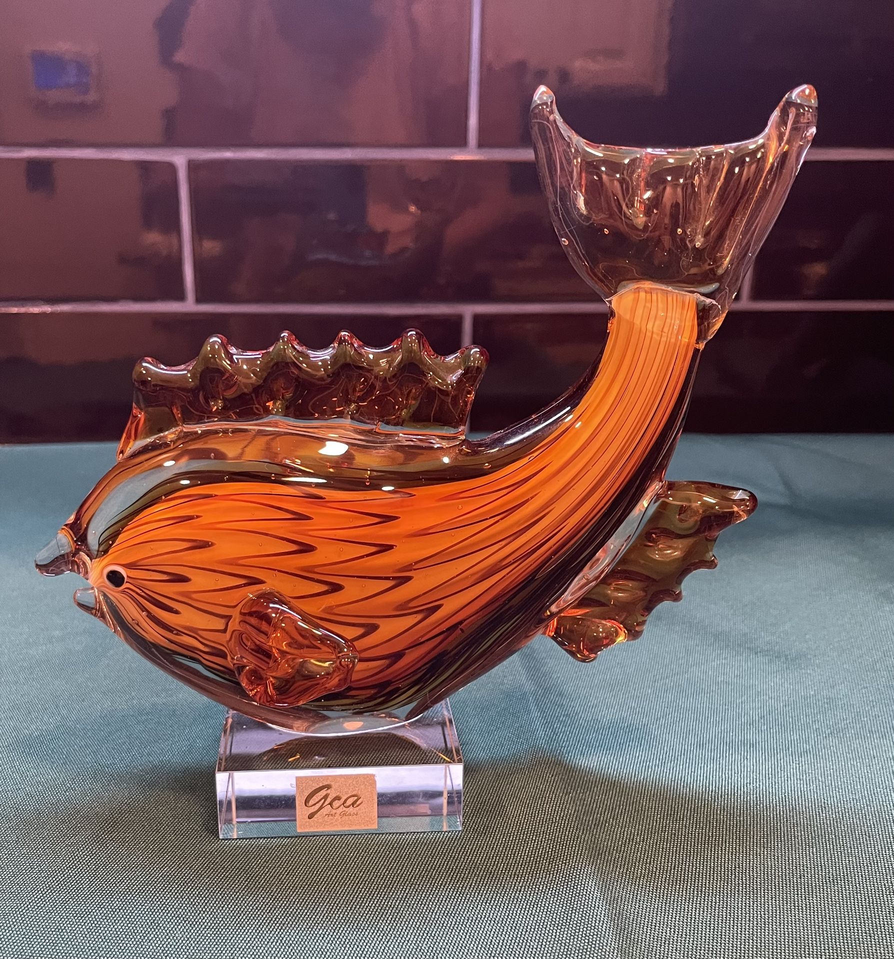 Beautiful Hand Blown Glass Art Piece Fish