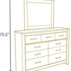 Zelen - Warm Gray - 5 Pc. - Dresser, Mirror, Queen Panel Bed