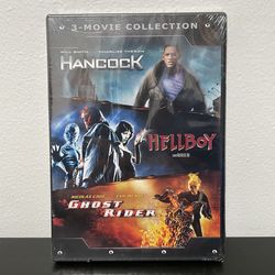 Ghost Rider / Hancock / Hellboy DVD NEW SEALED 3 Movie Collection Marvel Y2K