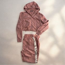 Gorgeous medium rose windbreaker set