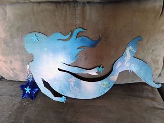 Mermaid metal wall decor beach theme