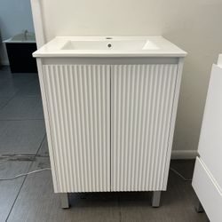 NEW ~ Modern PVC Bathroom Vanity - 24 inches
