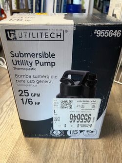 Utilitech 1/6-HP 115 - Volt 25.0-GPM Thermoplastic Submersible Utility Pump